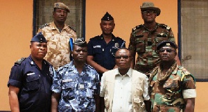 Heads of security agencies leading Operation Kondanlgou-2018 in a group picture