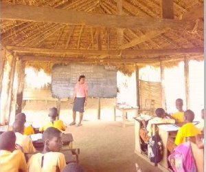 Pupils are forced to learn under dilapidated structures