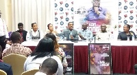 Ernest Kwasi Ennin, (middle) addressing the media at the launch