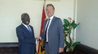 The Senior Minister Yaw Osafo-Maafo and German Ambassador to Ghana Christoph Retzlaff