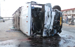 Accident Bus On Road