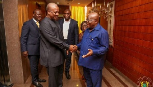 Former President John Mahama and President Akufo-Addo