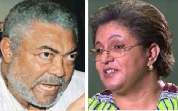 Former President Jerry John Rawlings and former Foreign Affairs Minister Hanna Tetteh