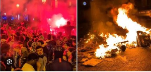 Images from the chaotic incident involving PSG fans