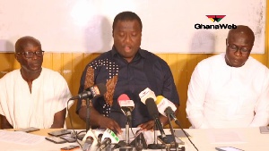 Dr Nana Ayew Afriyie (m) the chairman of Pressure group Alliance for Accountable Governance (AFAG)