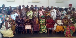 Konadu Agyemang Rawlings with Queen mothers