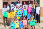 The NGO donated learning materials to selected basic schools under its initiative