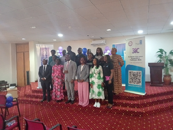 Stakeholders in a group photograph after the launch in Accra