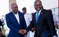 President Mahama and Communications Minister, Dr. Edward Omane Boamah