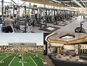 Images from the Bryant University training facility