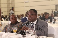 Nana Otuo Acheampong(R) at the Graphic Business/Stanbic Bank Breakfast Meeting