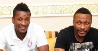 Black Stars Captain Asamoah Gyan with brother, Baffour Gyan