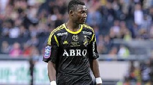 AIK Solna midfielder Moro Ibrahim