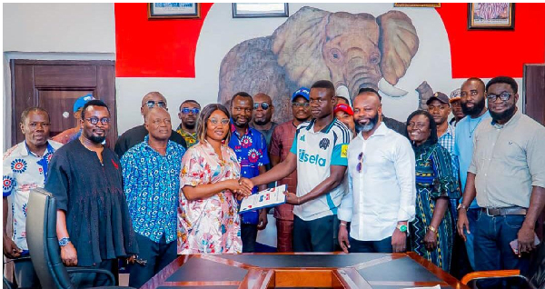 One of the executives seen receiving the forms