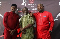 Chief Moomen with Azuma Nelson and other at the press briefing of the play