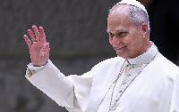 Pope Leo XIV gestures during the weekly general audience in the Paul VI Hall at the Vatican, January