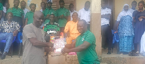 As seen here, some of the stationery is being presented to the basic school