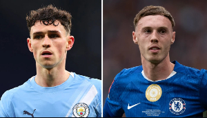 Phil Foden (left) has played in one World Cup with Cole Palmer yet to feature at the tournament