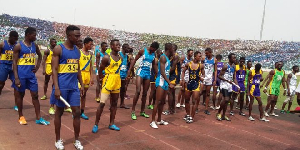 A photo of some students during inter schools sports competition