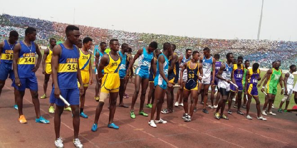 A photo of some students during inter schools sports competition