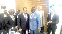 CEO of TC Energy, Anthony Opoku(blue suit) with some business partners