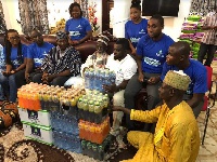Representatives from Kasapreko Company Limited donating the items to the National Chief Imam