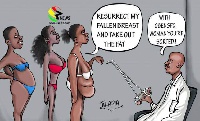 The cartoon serves as a commentary on the 'Obengfo' Plastic Surgery gone wrong' case