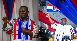 Kwabena Frimpong and Dr. Mahamudu Bawumia (right)