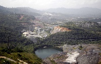 Aerial view of Obuasi mine
