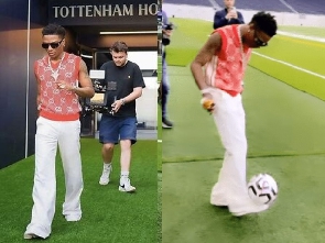 Wizkid showing his football skills