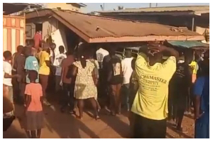 A photo at the scene of the accident