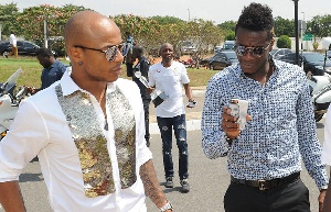 Ghana Black Stars captain Asamoah Gyan and deputy Dede Ayew