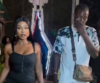 Benjamin Asare arrived at the party with a lady