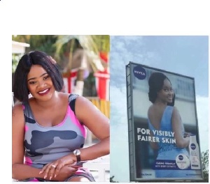 Kafui Danku has blasted Ghanaian stars who have bleached their skin yet criticising the Nivea advert