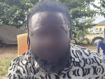 The suspect arrested by the police