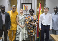 Dzifa Gomashie (4th from L) with the Russian delegation and others