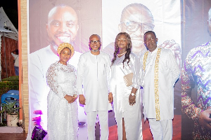 Rev. Luke Barson with some attendees of the event