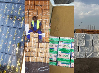 Photos of the illlicit drugs that were concealed in ceiling fan containers