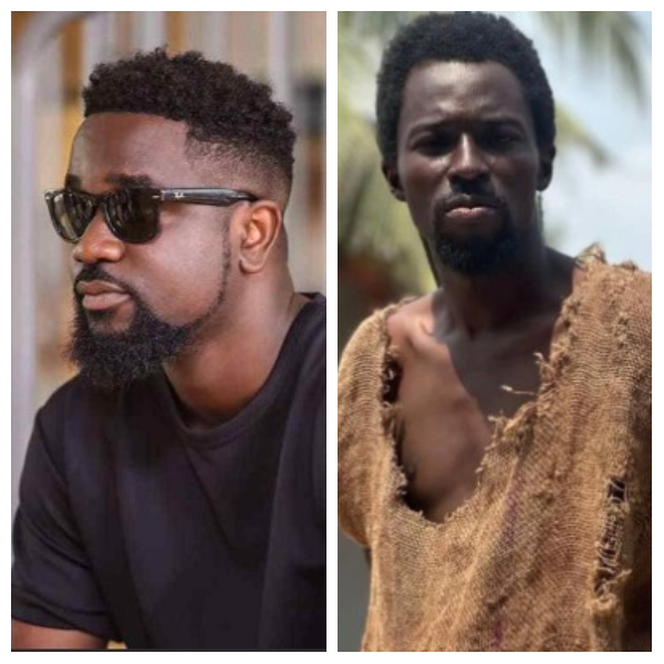 Ghanaian rapper Sarkodie (L) questions the arrest of Ebo Noah