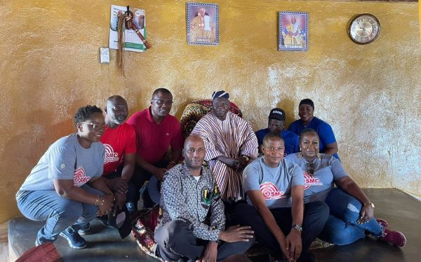 Dr. Nana Ayew Afriye and other members in shot with Yoo Naa Abudulai Yakubu Andani