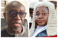 A photo collage of Prof Kwadwo Appiagyei-Atua and Gertrude Torkornoo