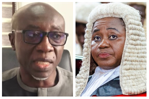 A photo collage of Prof Kwadwo Appiagyei-Atua and Gertrude Torkornoo