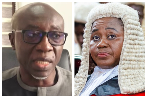 A photo collage of Prof Kwadwo Appiagyei-Atua and Gertrude Torkornoo