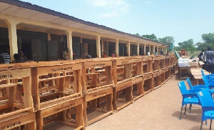 Medifem Multi-Specialist Hospital has provided fifty dual desks to the Kpadjai Roman Catholic school