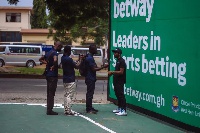 File photo: Betway staff being interviewed by some Journalists.