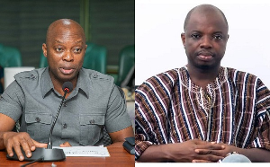 Hugh Clement A Brown (Left) and Kwame Baffoe, popularly known as Abronye DC