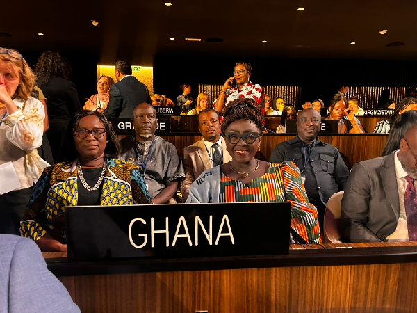 Dzifa Gomashie at UNESCO meeting on heritage conversation