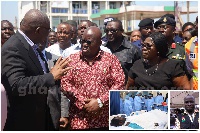 President Akufo-Addo visited the scene of the tragic gas explosion at Atomic Junction