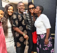 In the photos, Mercy Johnson is seen giving Yvonne an affectionate kiss on the cheek
