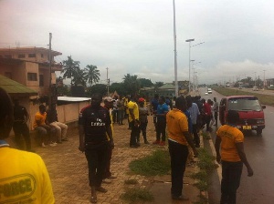 Some members of Delta Force cleaned up the Sofoline/Abuakwa road in Ashanti region